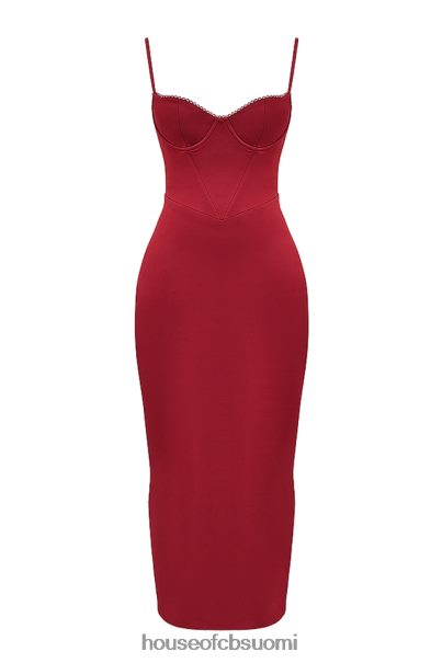 House of CB stefania rubiini korsetti maxi mekko Z000Z117 vaatetus
