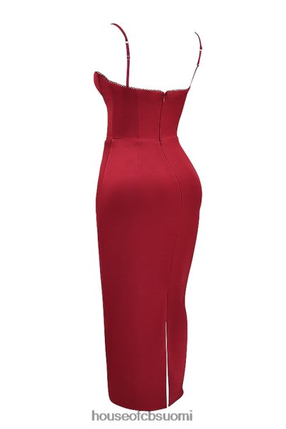 House of CB stefania rubiini korsetti maxi mekko Z000Z117 vaatetus