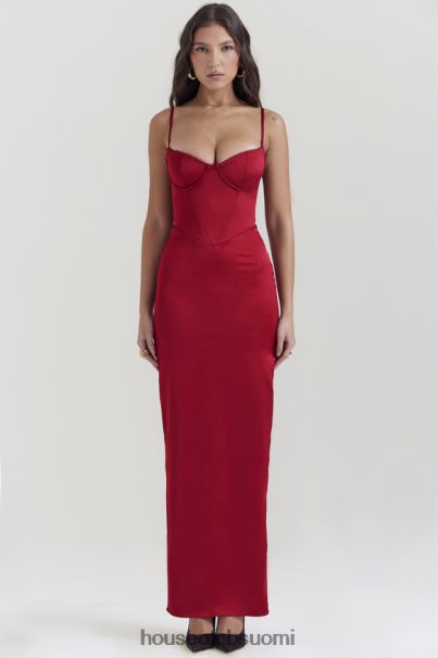 House of CB stefania rubiini korsetti maxi mekko Z000Z117 vaatetus
