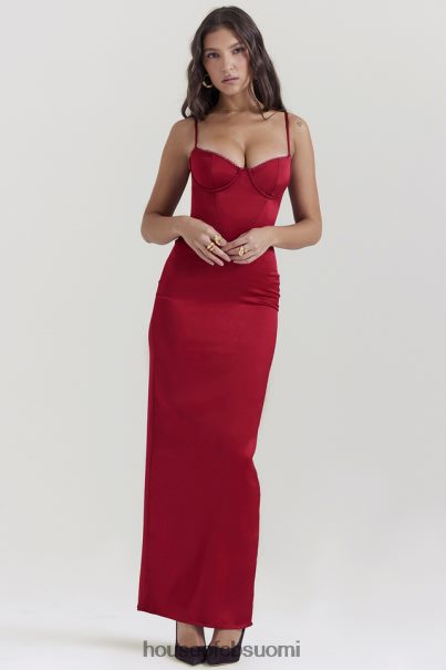 House of CB stefania rubiini korsetti maxi mekko Z000Z117 vaatetus