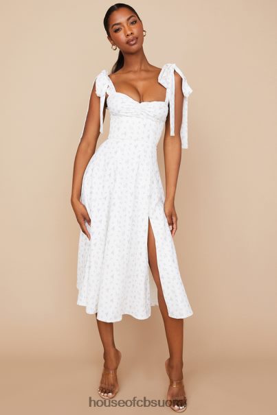 House of CB Alicia valkoinen kukka midi sundress Z000Z565 vaatetus