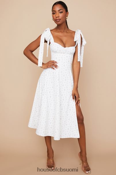 House of CB Alicia valkoinen kukka midi sundress Z000Z565 vaatetus