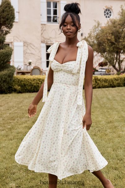 House of CB alicia sitruuna kukkaprintti midi sundress Z000Z612 vaatetus