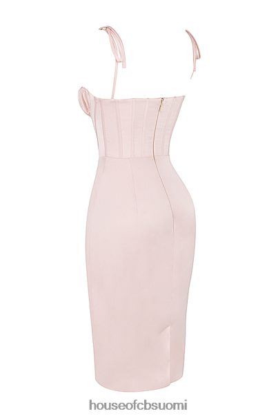House of CB alma blush pink satiini korsetti midi mekko Z000Z546 vaatetus