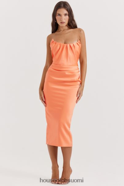 House of CB alora tangerine olkaimeton korsetti midi-mekko Z000Z185 vaatetus