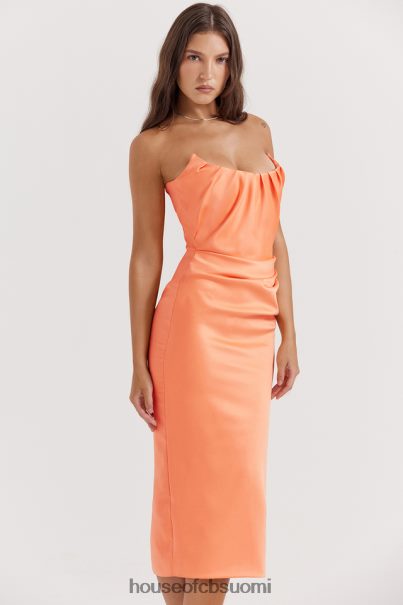 House of CB alora tangerine olkaimeton korsetti midi-mekko Z000Z185 vaatetus