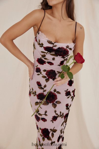 House of CB azura pink devore midi-mekko Z000Z302 vaatetus