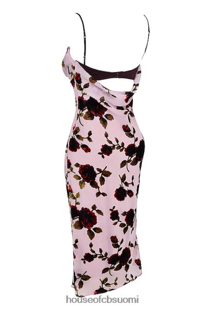House of CB azura pink devore midi-mekko Z000Z302 vaatetus