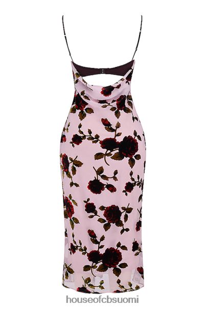 House of CB azura pink devore midi-mekko Z000Z302 vaatetus