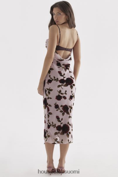 House of CB azura pink devore midi-mekko Z000Z302 vaatetus