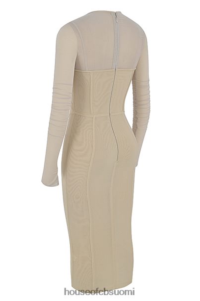 House of CB beatrice beige korsetti midi-mekko Z000Z528 vaatetus