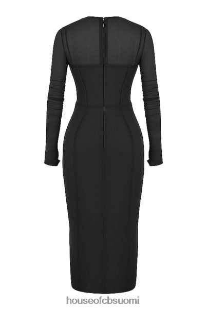 House of CB beatrice musta korsetti midi-mekko Z000Z513 vaatetus