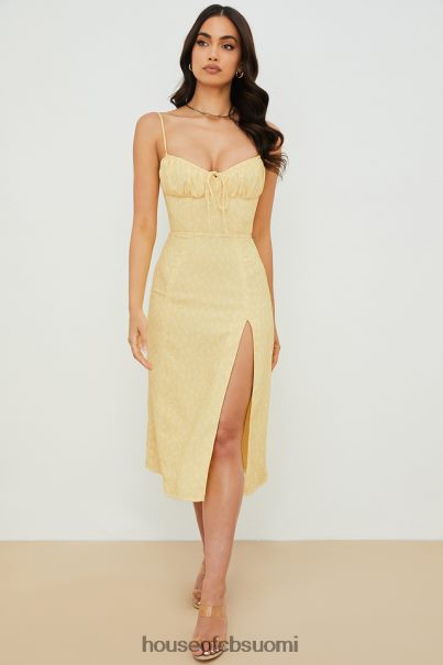 House of CB carina keltainen kukkainen bustier midi-mekko Z000Z554 vaatetus