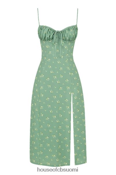 House of CB carina oliivi kukkainen bustier midi-mekko Z000Z557 vaatetus