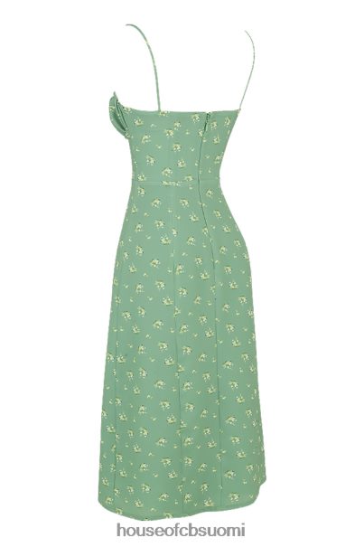 House of CB carina oliivi kukkainen bustier midi-mekko Z000Z557 vaatetus