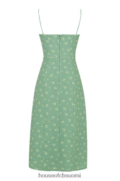House of CB carina oliivi kukkainen bustier midi-mekko Z000Z557 vaatetus