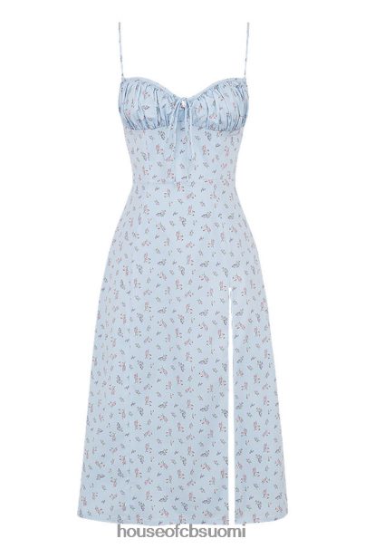 House of CB carina sininen kukkainen bustier midi-mekko Z000Z573 vaatetus