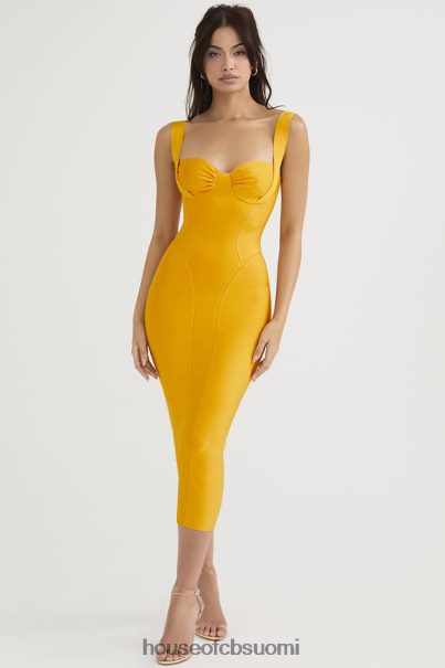 House of CB charlene tangerine bandage midi-mekko Z000Z467 vaatetus