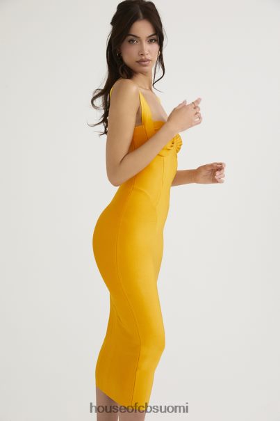 House of CB charlene tangerine bandage midi-mekko Z000Z467 vaatetus