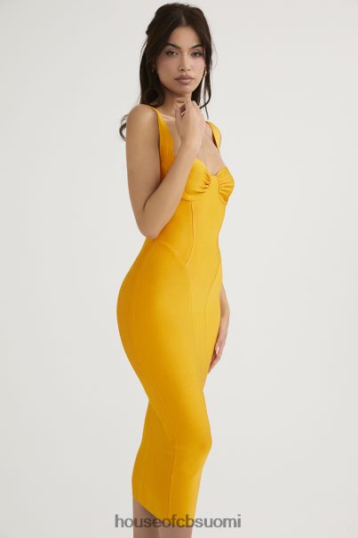 House of CB charlene tangerine bandage midi-mekko Z000Z467 vaatetus