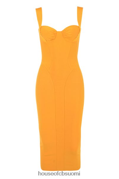 House of CB charlene tangerine bandage midi-mekko Z000Z467 vaatetus