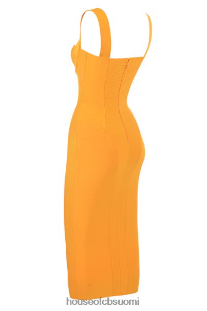 House of CB charlene tangerine bandage midi-mekko Z000Z467 vaatetus