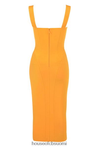 House of CB charlene tangerine bandage midi-mekko Z000Z467 vaatetus