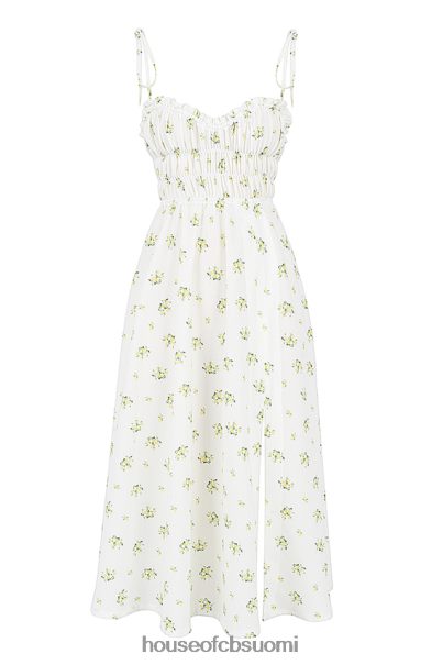 House of CB christabel norsunluun kukkainen shirred midi-mekko Z000Z555 vaatetus