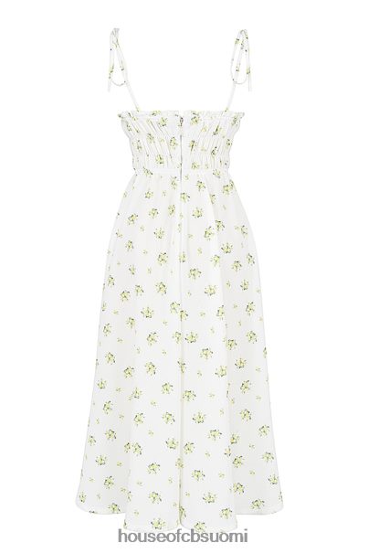 House of CB christabel norsunluun kukkainen shirred midi-mekko Z000Z555 vaatetus