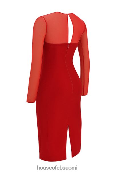 House of CB darcy scarlet plunge midi-mekko Z000Z109 vaatetus