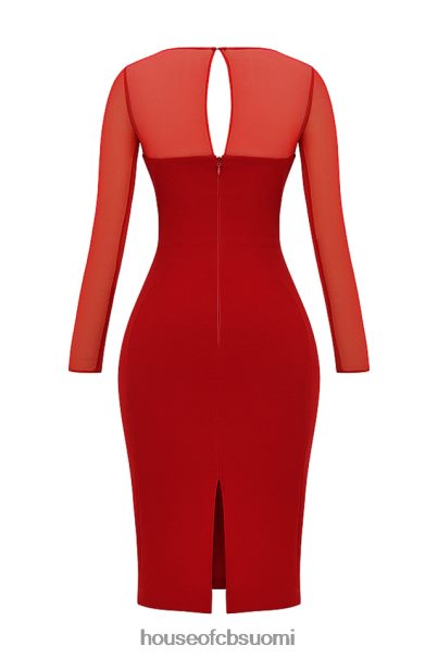 House of CB darcy scarlet plunge midi-mekko Z000Z109 vaatetus