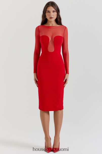 House of CB darcy scarlet plunge midi-mekko Z000Z109 vaatetus