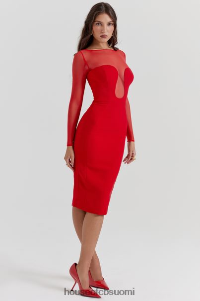 House of CB darcy scarlet plunge midi-mekko Z000Z109 vaatetus