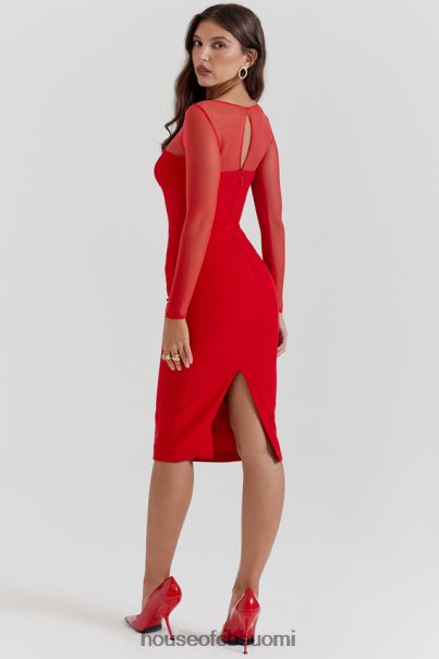 House of CB darcy scarlet plunge midi-mekko Z000Z109 vaatetus