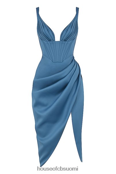 House of CB faye blue satiininen korsetti midi-mekko Z000Z551 vaatetus