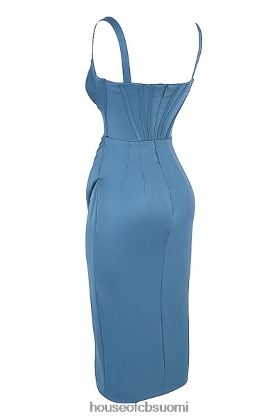 House of CB faye blue satiininen korsetti midi-mekko Z000Z551 vaatetus