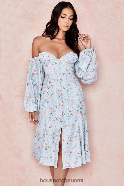House of CB hope blue floral bardot midi sundress Z000Z608 vaatetus