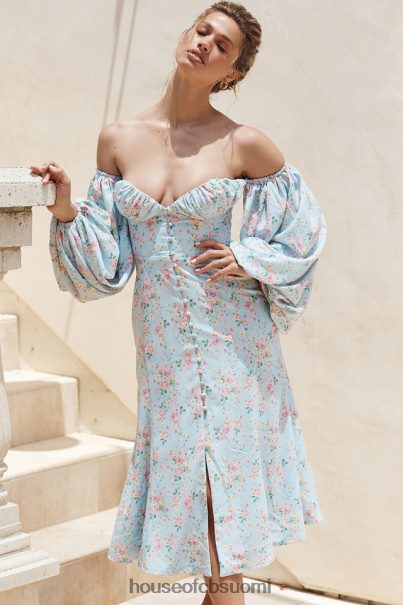 House of CB hope blue floral bardot midi sundress Z000Z608 vaatetus
