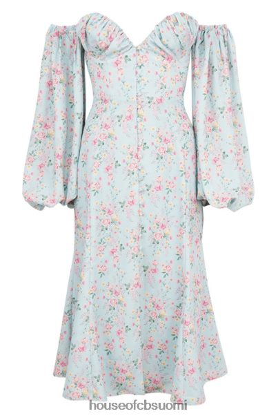 House of CB hope blue floral bardot midi sundress Z000Z608 vaatetus