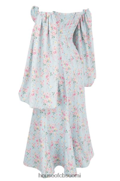 House of CB hope blue floral bardot midi sundress Z000Z608 vaatetus