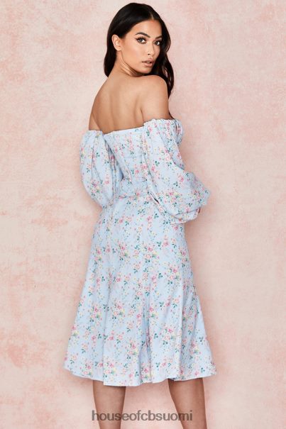 House of CB hope blue floral bardot midi sundress Z000Z608 vaatetus