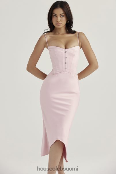 House of CB imogen rose pink satiini korsetti midi mekko Z000Z407 vaatetus