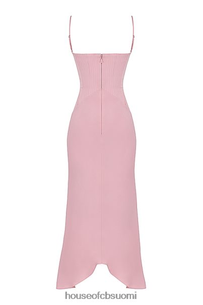 House of CB imogen rose pink satiini korsetti midi mekko Z000Z407 vaatetus