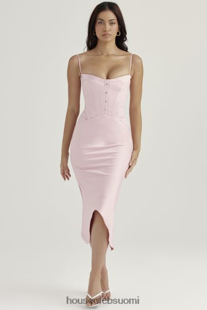 House of CB imogen rose pink satiini korsetti midi mekko Z000Z407 vaatetus