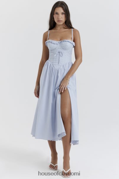 House of CB jaime pehmeä sininen broderie anglais midi sundress Z000Z213 vaatetus