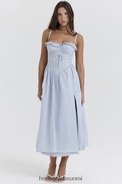House of CB jaime pehmeä sininen broderie anglais midi sundress Z000Z213 vaatetus