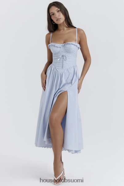 House of CB jaime pehmeä sininen broderie anglais midi sundress Z000Z213 vaatetus