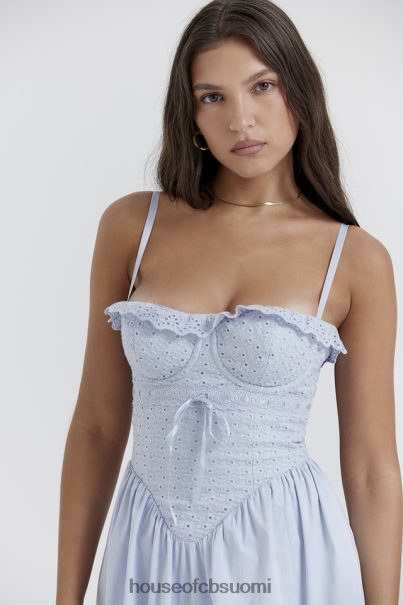 House of CB jaime pehmeä sininen broderie anglais midi sundress Z000Z213 vaatetus