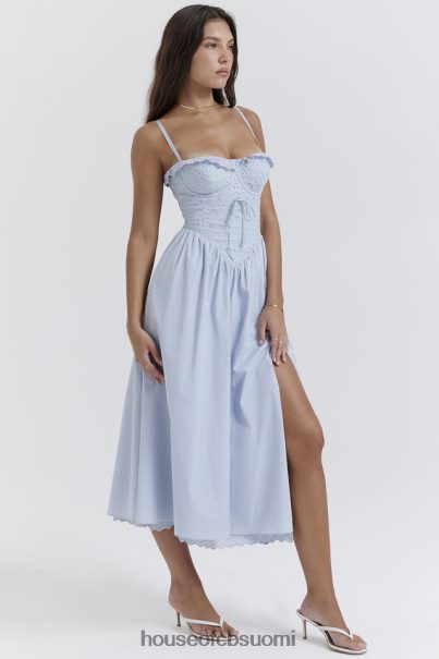 House of CB jaime pehmeä sininen broderie anglais midi sundress Z000Z213 vaatetus
