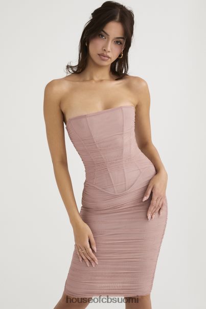 House of CB julianna blush olkaimeton rypytetty midi-mekko Z000Z481 vaatetus